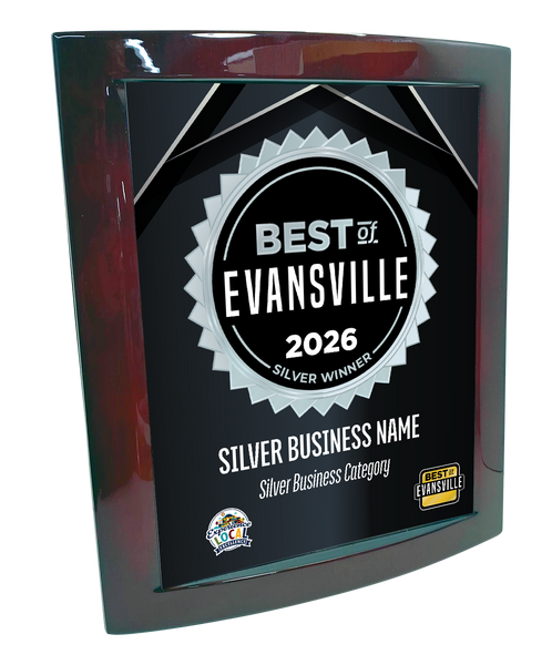Best of Evansville - Eclipse Plaque with Metal Inlay