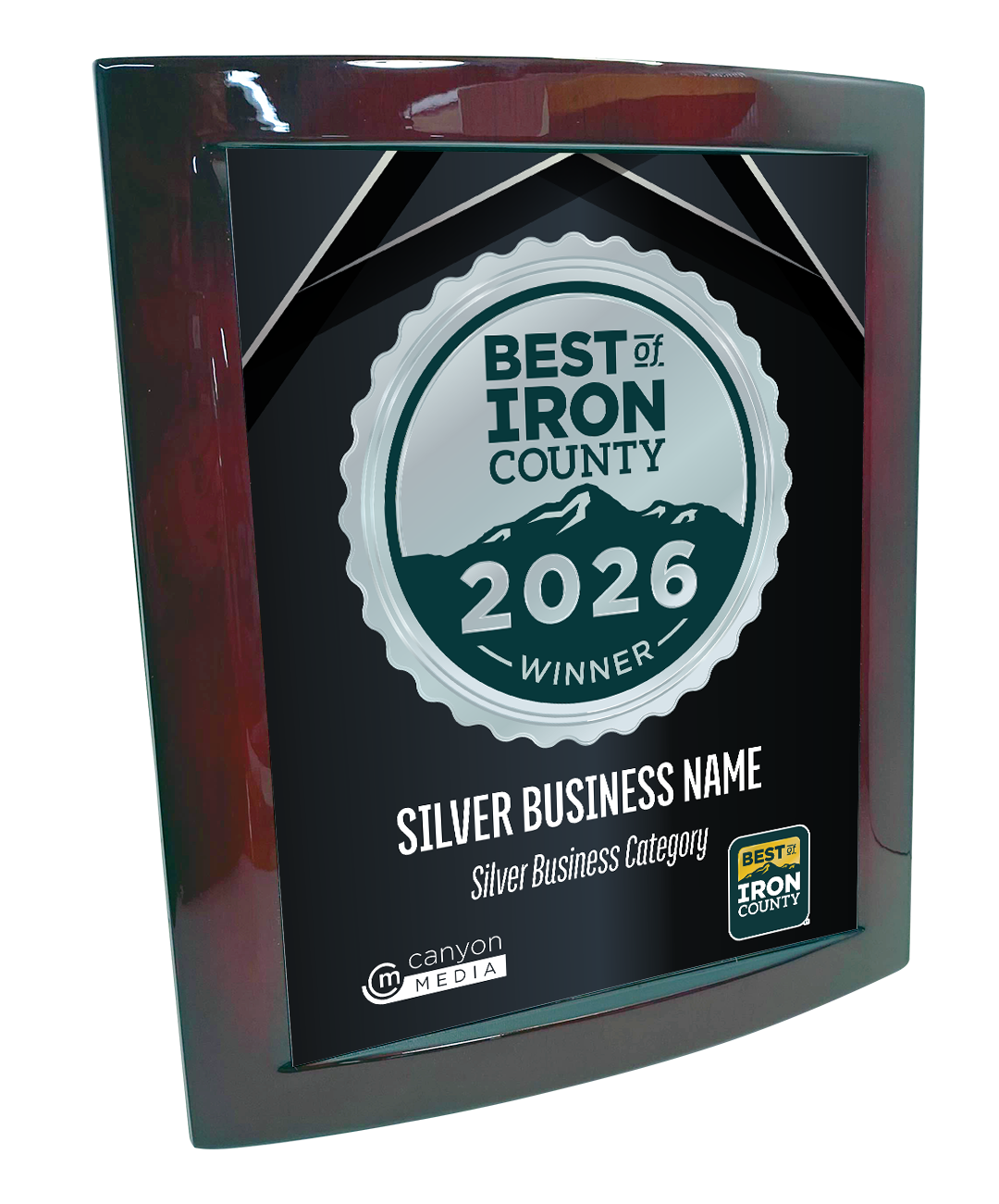 Best of Iron County - Eclipse Plaque with Metal Inlay