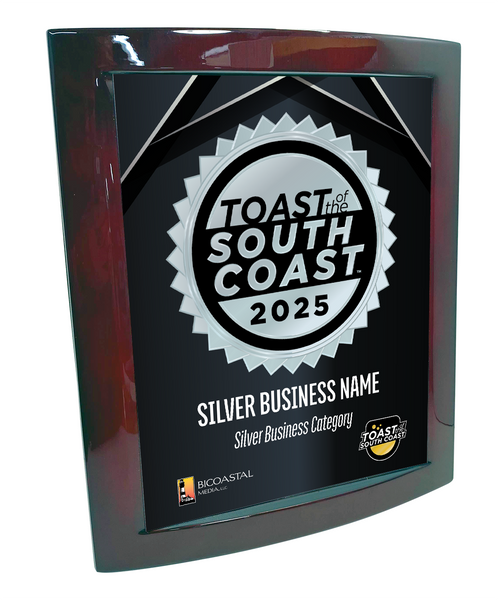 Toast of the South Coast - Eclipse Plaque with Metal Inlay