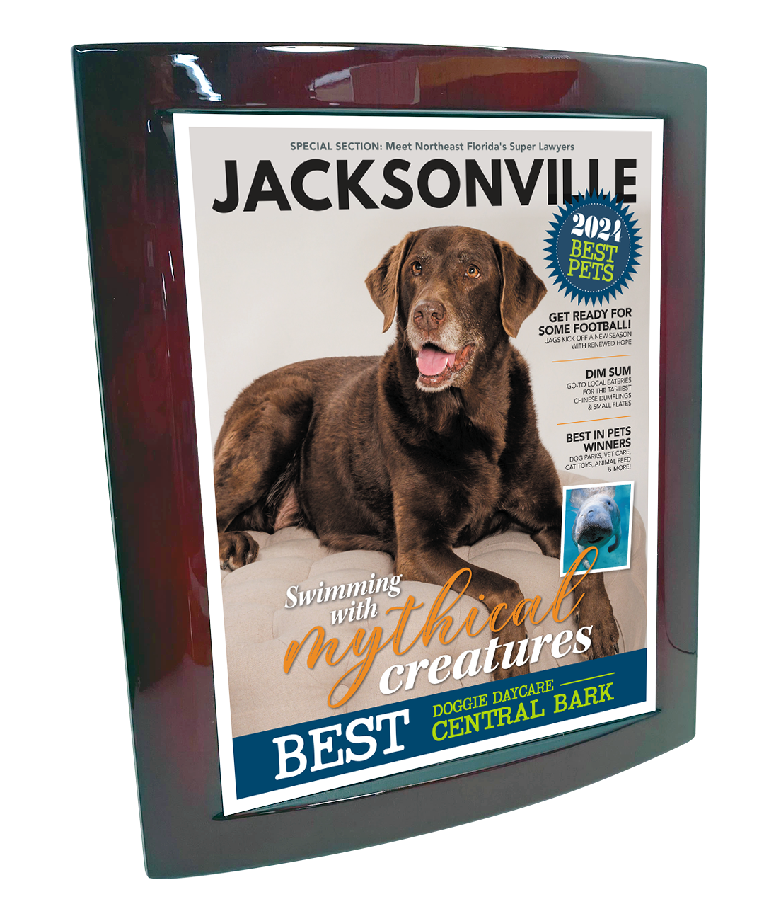 Jacksonville Magazine - Best in Pets - Eclipse Plaque with Metal Inlay