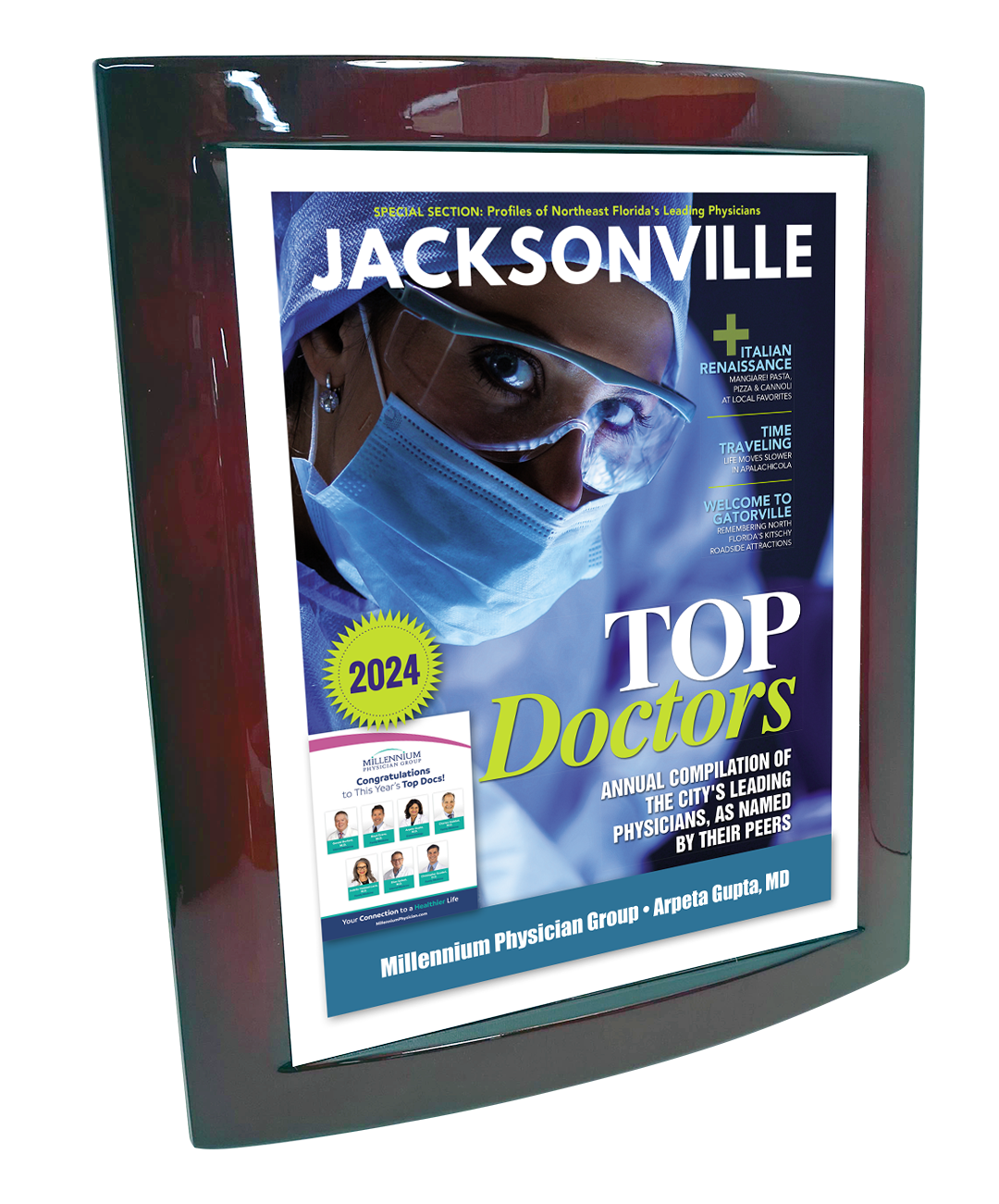 Jacksonville Magazine - Top Doctors - Eclipse Plaque with Metal Inlay
