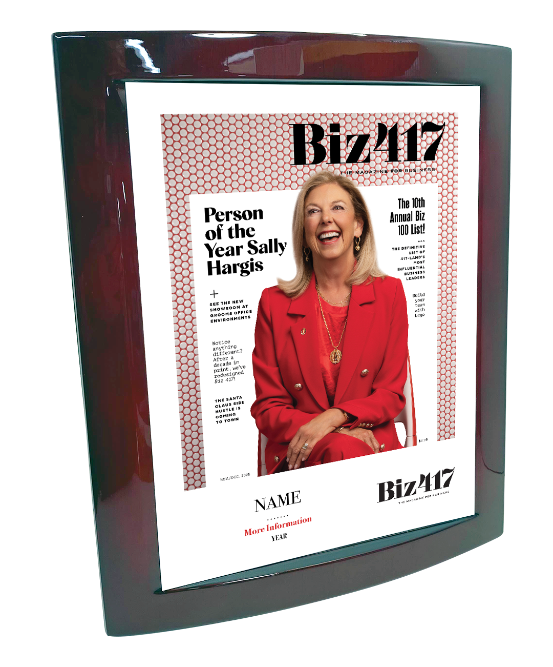 Biz 417 Biz 100 Wooden Eclipse Plaque with Metal Inlay