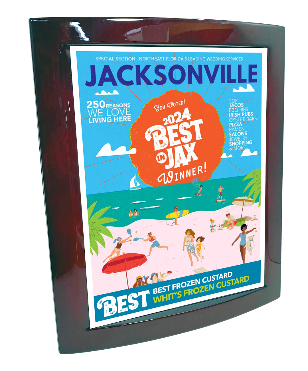 Jacksonville Magazine - Best in Jax - Eclipse Plaque with Metal Inlay