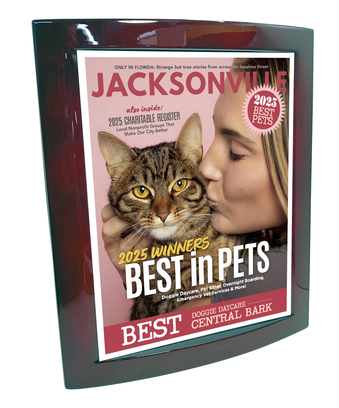 Jacksonville Magazine - Best in Pets - Eclipse Plaque with Metal Inlay