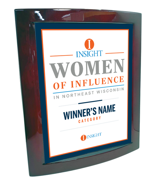 INSIGHT - Women of Influence - Logo Eclipse Plaque with Metal Inlay