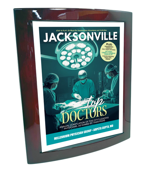 Jacksonville Magazine - Top Doctors - Eclipse Plaque with Metal Inlay