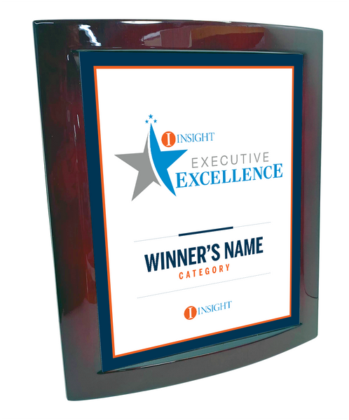 INSIGHT - Executive Excellence - Logo Eclipse Plaque with Metal Inlay
