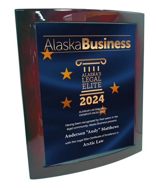 Commemorative Alaska Legal Elite Rosewood with Metal Inlay