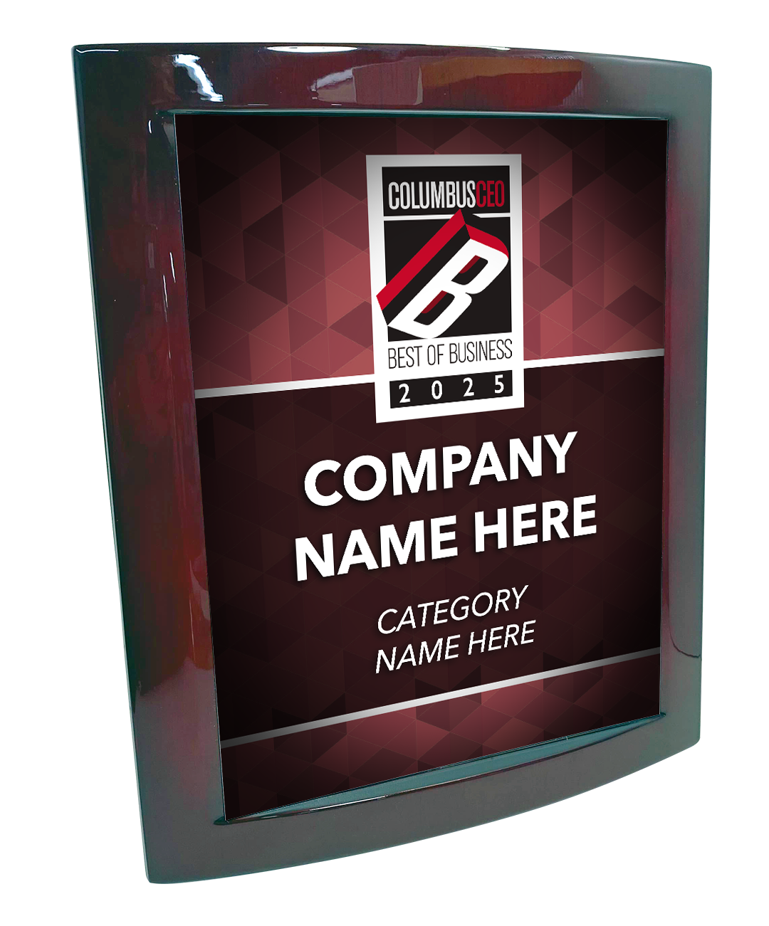 Columbus CEO - Best of Business Awards - Eclipse Plaque with Metal Inlay