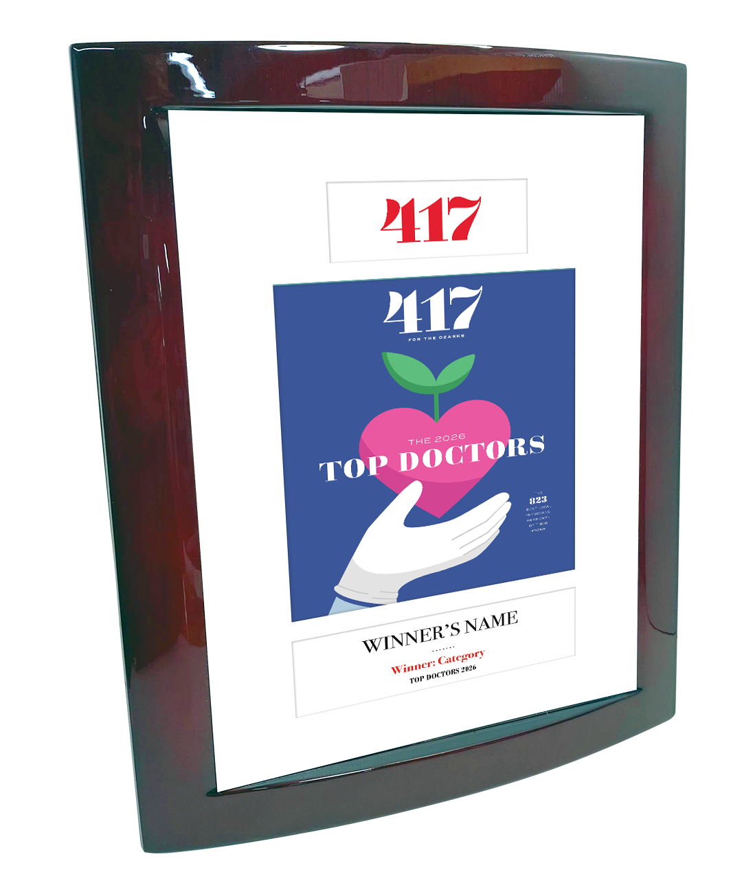 417 Magazine Top Doctor Wooden Piano Finish with Metal Inlay