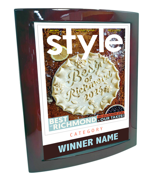 Style Weekly "Best of Richmond" Eclipse Plaque