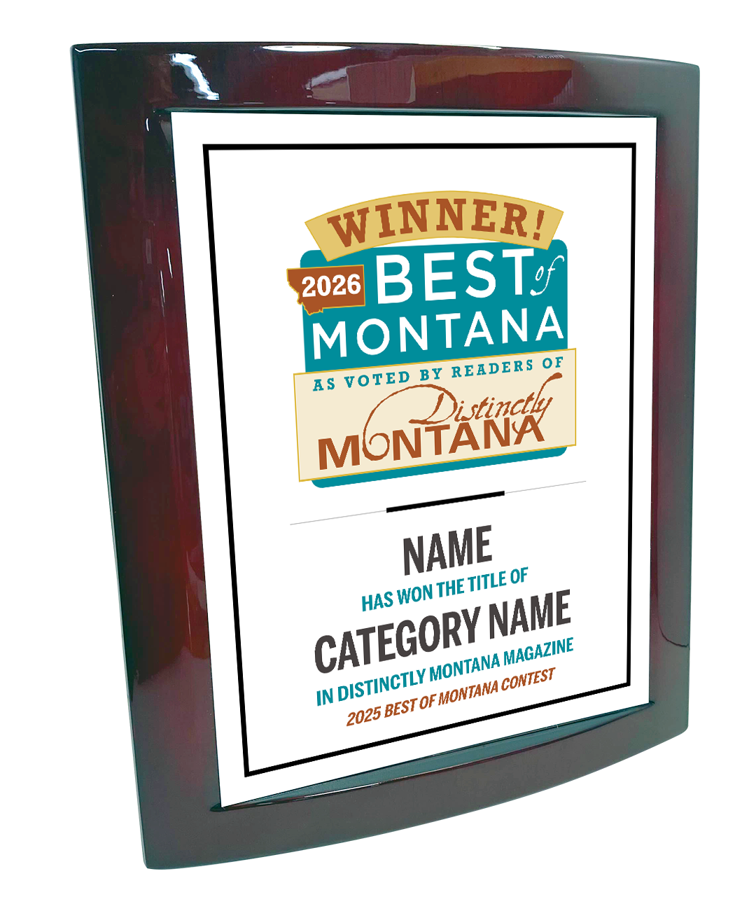 Best of Montana  - Eclipse Plaque