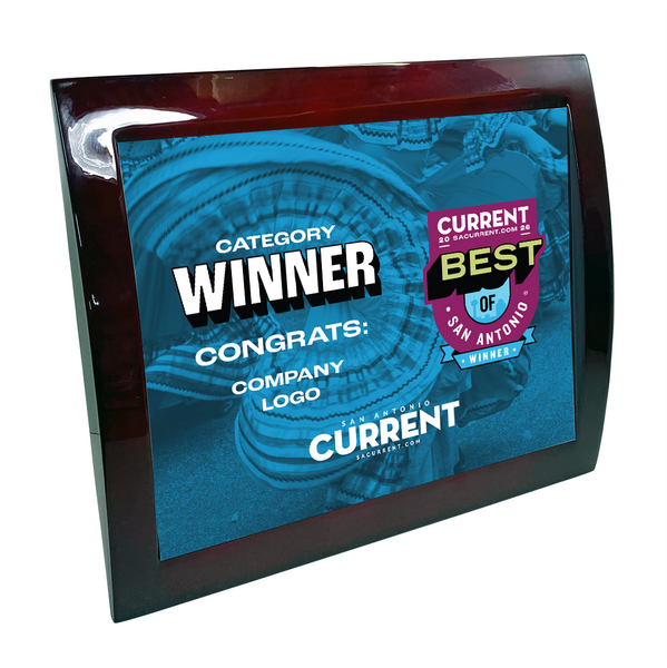 San Antonio Current "Best of San Antonio" Award - Eclipse Plaque with Metal Inlay