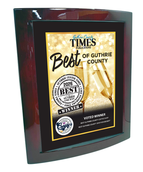 Guthrie Center Times - Best of Guthrie County - Eclipse Plaque with Metal Inlay