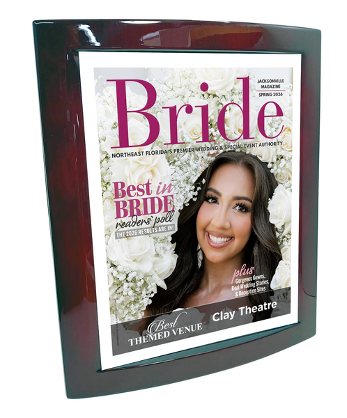 Jacksonville Magazine - Best in Bride - Eclipse Plaque with Metal Inlay