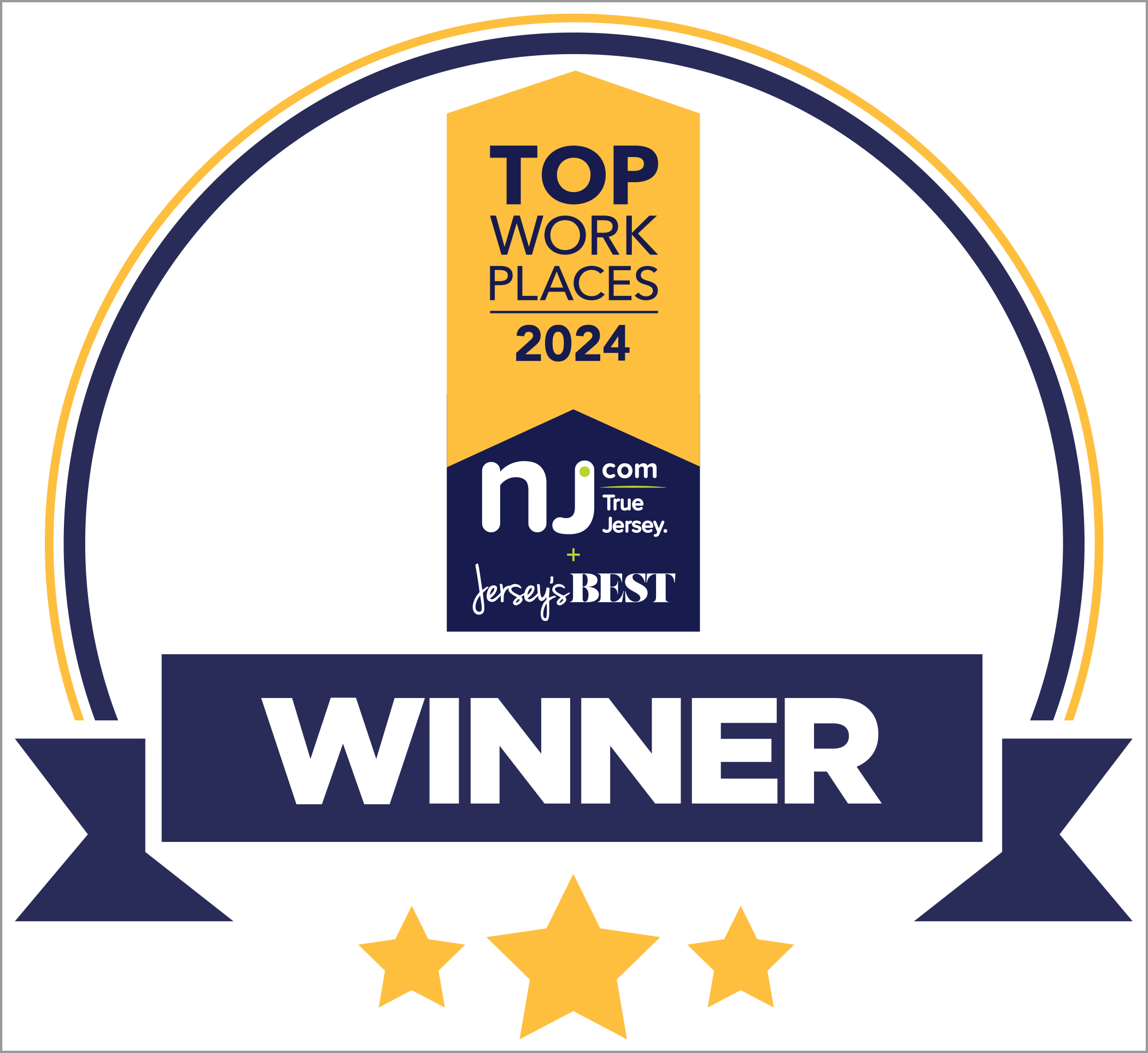 NJ.com and Jersey's Best Top Workplace Award | Window Decal