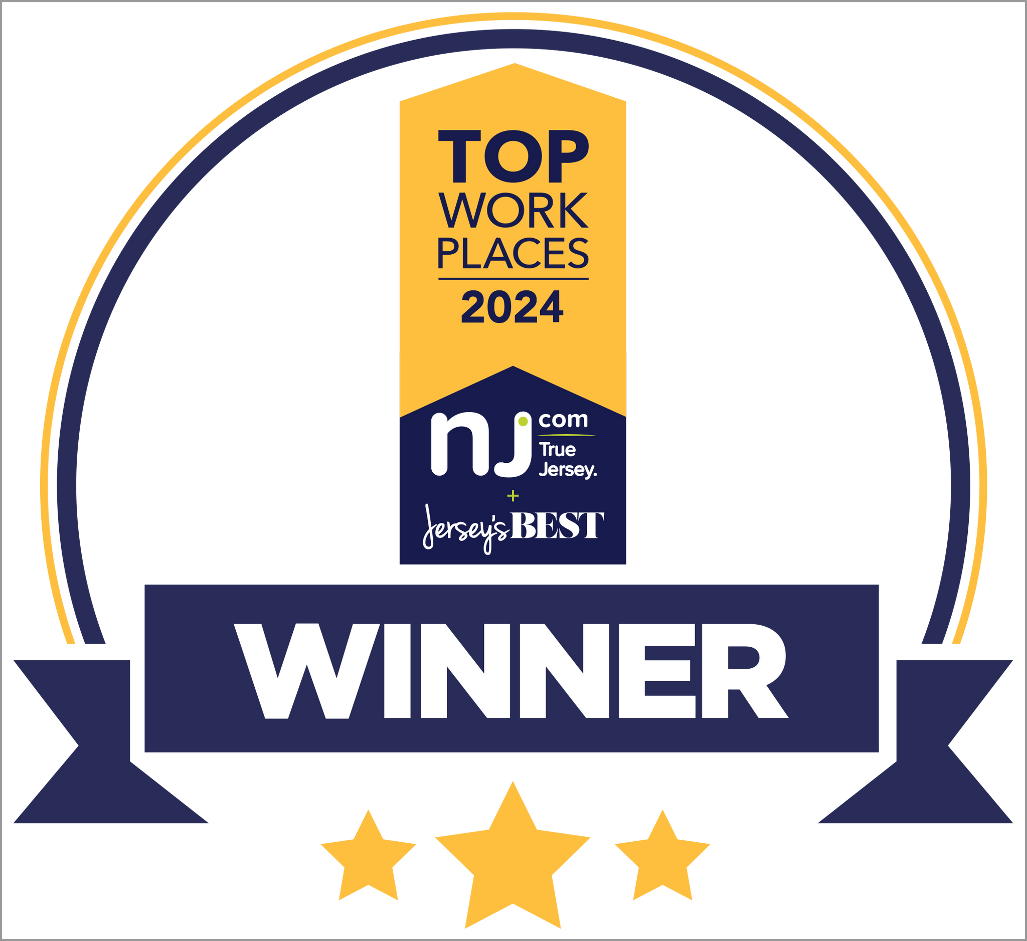 NJ.com and Jersey's Best Top Workplace Award | Window Decal