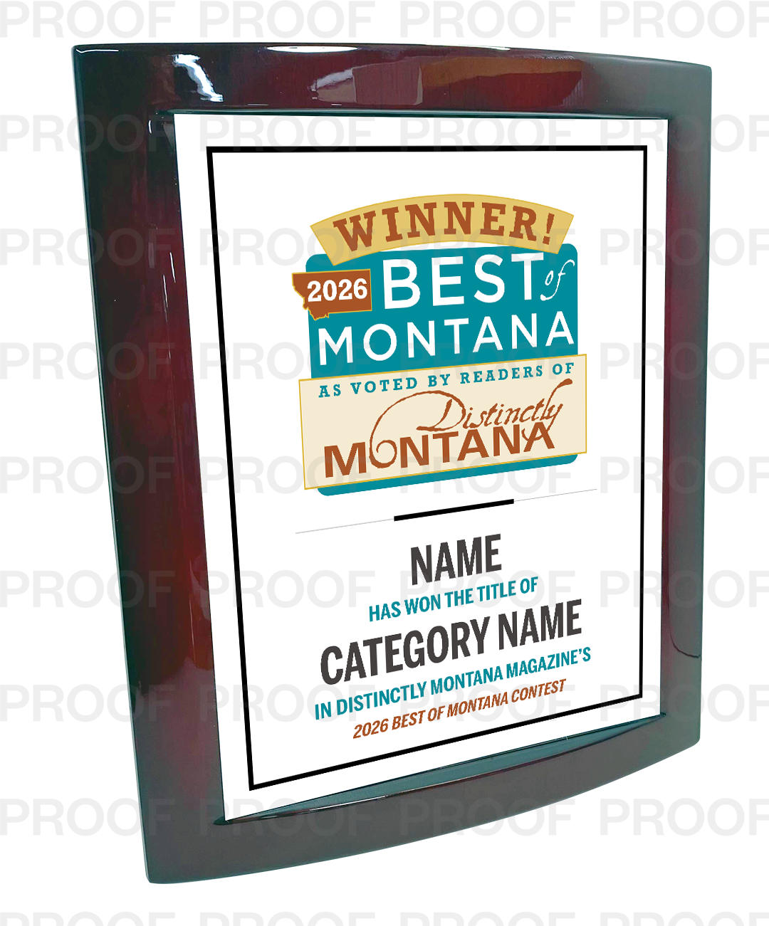 Distinctly Montana Magazine's — Best of Montana - Eclipse Plaque
