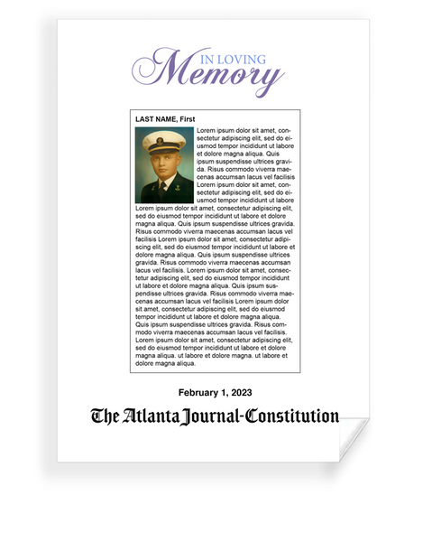 The Atlanta Journal-Constitution Obituary - Archival Reprint