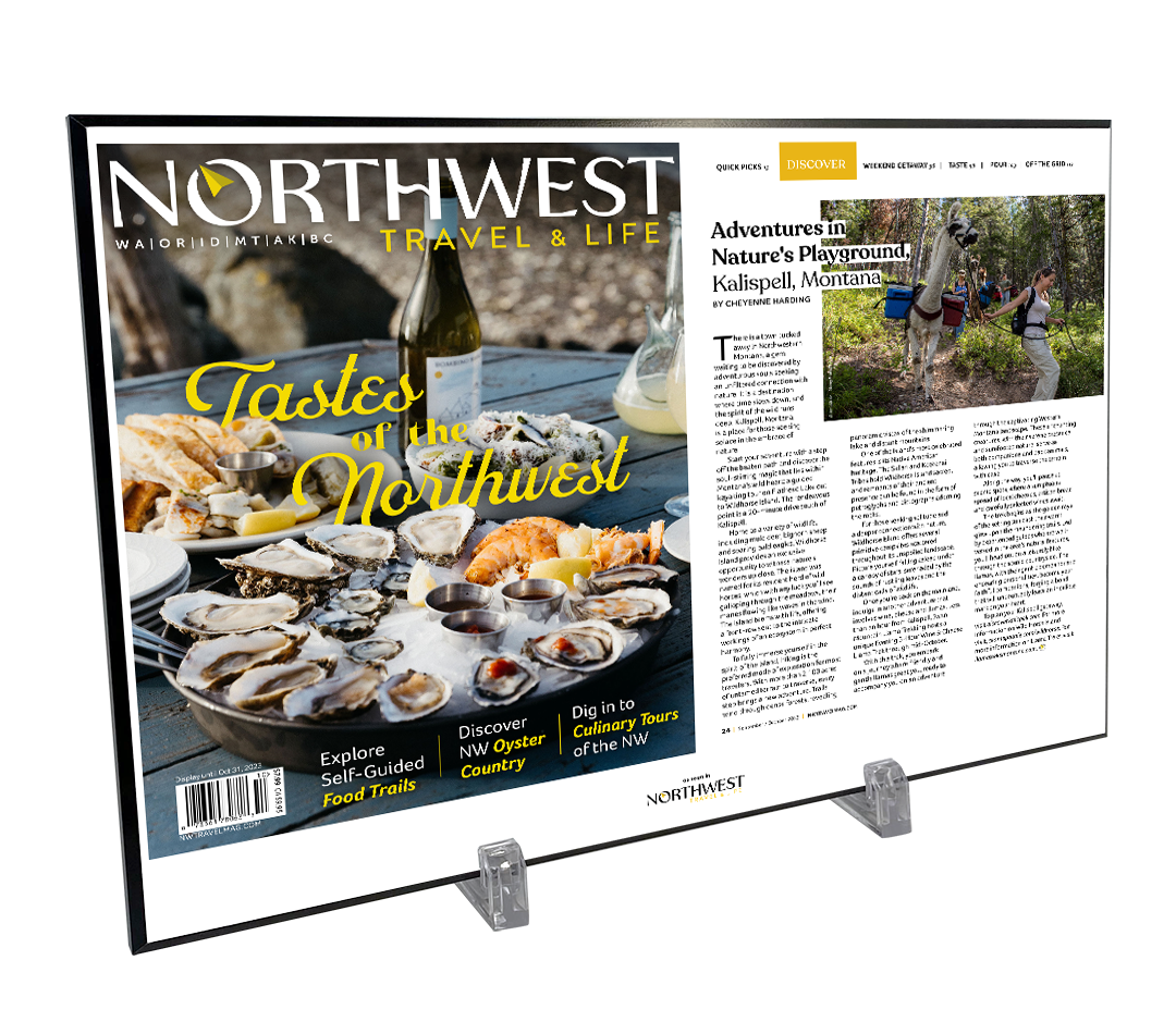 Northwest Travel & Life Magazine Article & Cover Plaques