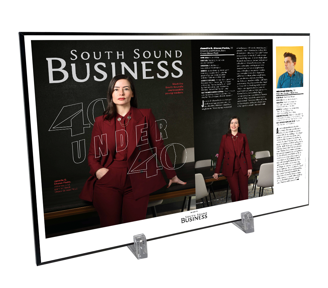 South Sound Business Magazine Article & Cover Plaques