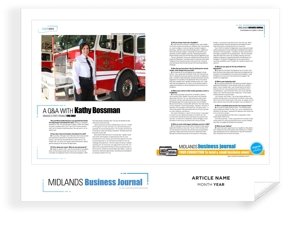 Midlands Business Journal Covers & Articles<br> Digital PDFs