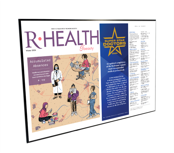 Richmond Magazine "Superstar Awards" Cover / Article Plaque - 18" x 12"