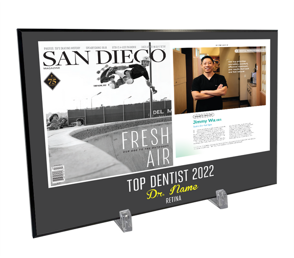 San Diego Magazine "Top Dentists" Award Plaques