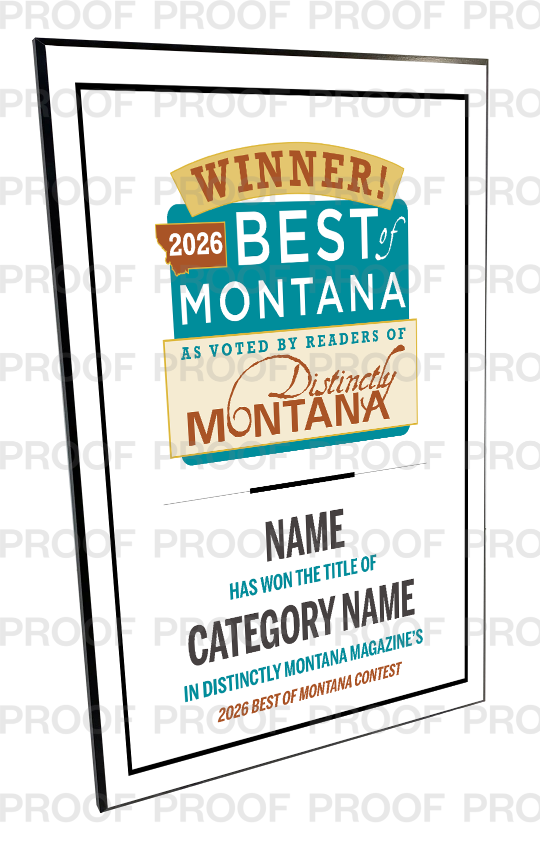 Distinctly Montana Magazine's — Best of Montana - Plaques