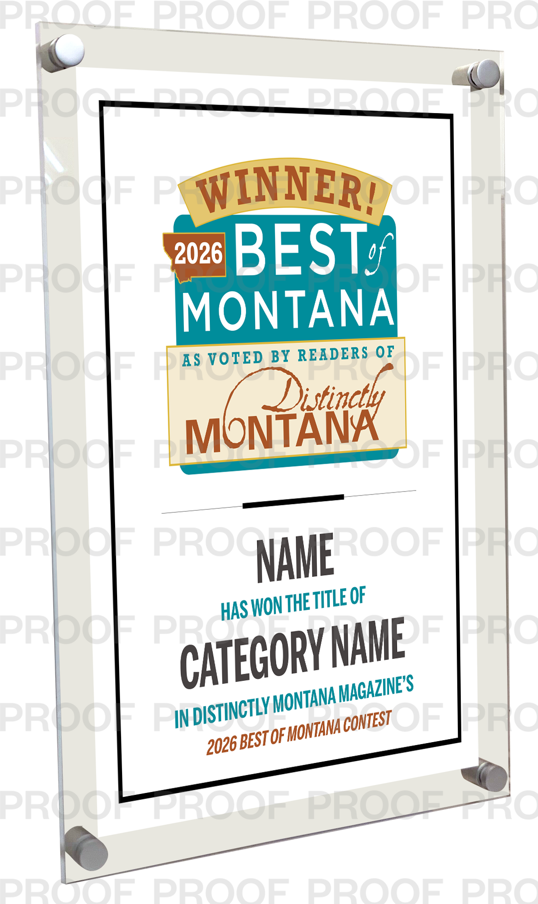 Distinctly Montana Magazine's — Best of Montana - Acrylic Plaques