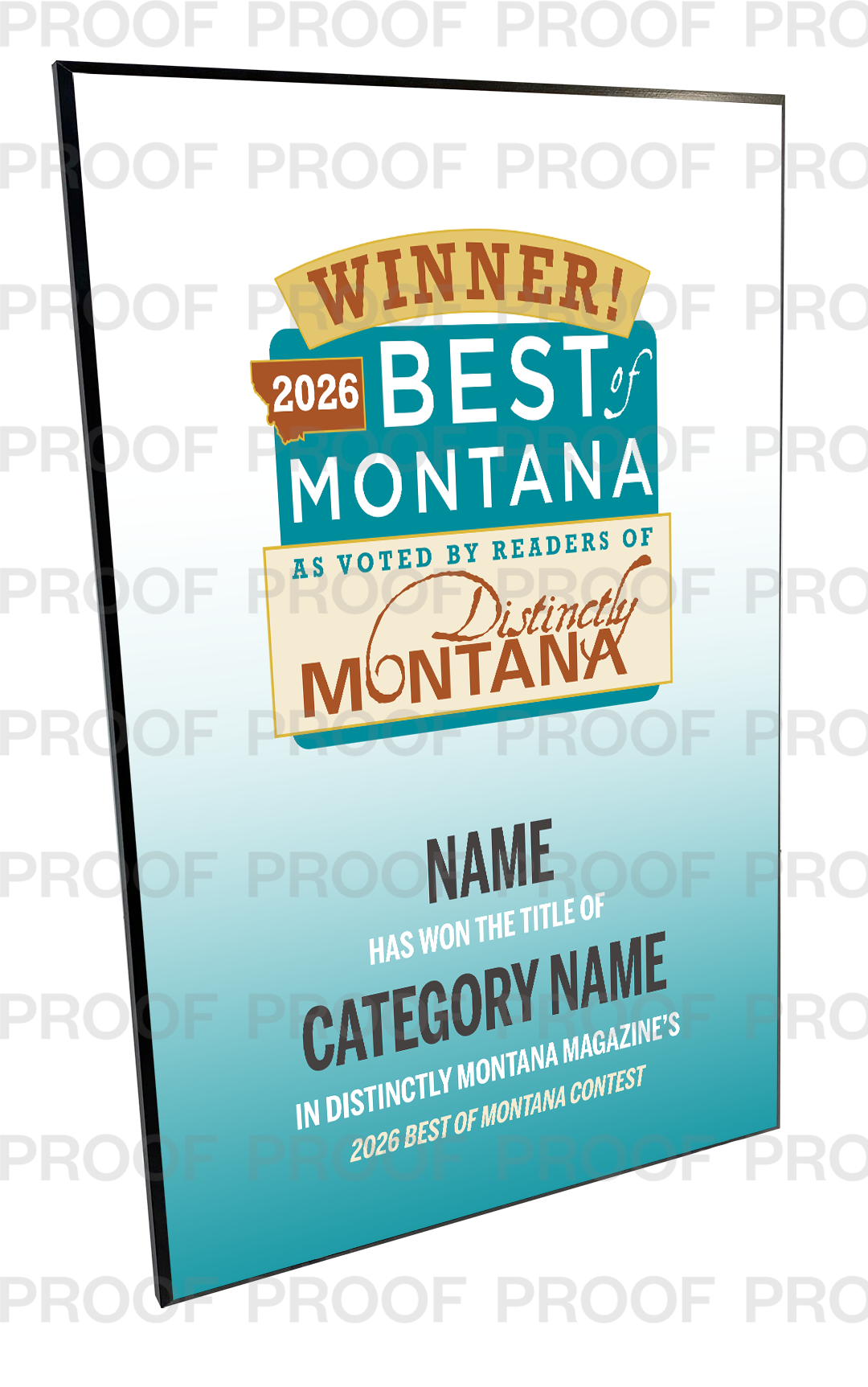 Distinctly Montana Magazine's — Best of Montana - Plaques