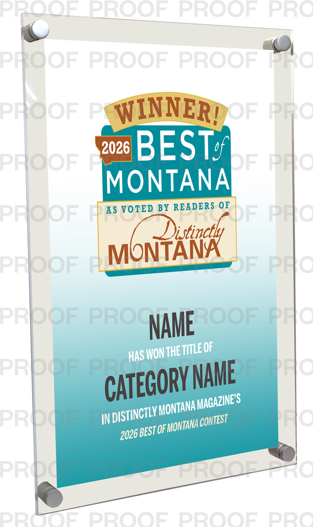 Distinctly Montana Magazine's — Best of Montana - Acrylic Plaques