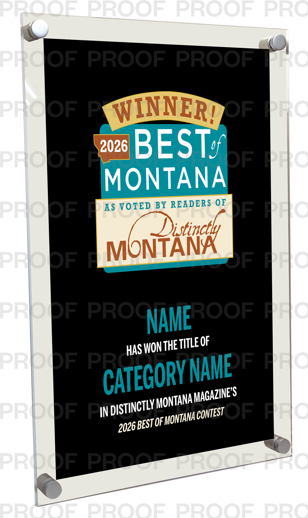 Distinctly Montana Magazine's — Best of Montana - Acrylic Plaques