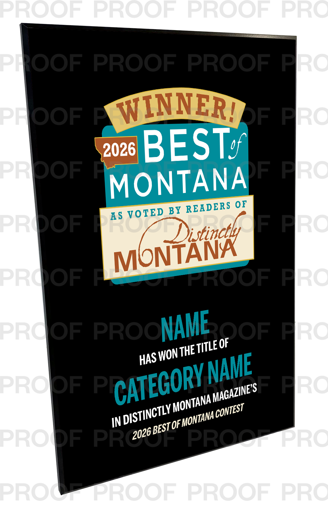 Distinctly Montana Magazine's — Best of Montana - Plaques