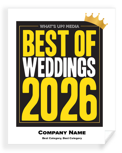 What's Up? Best of Weddings  - Window Cling