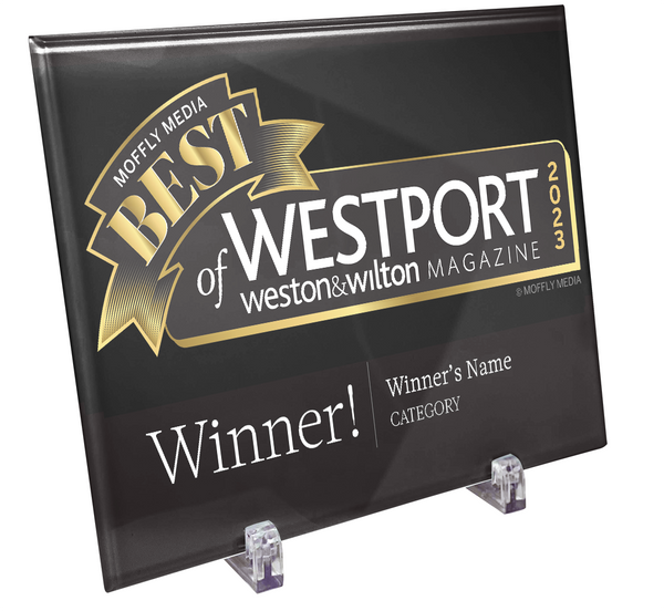 Moffly Media "Best of Towns" Crystal Glass Plaque