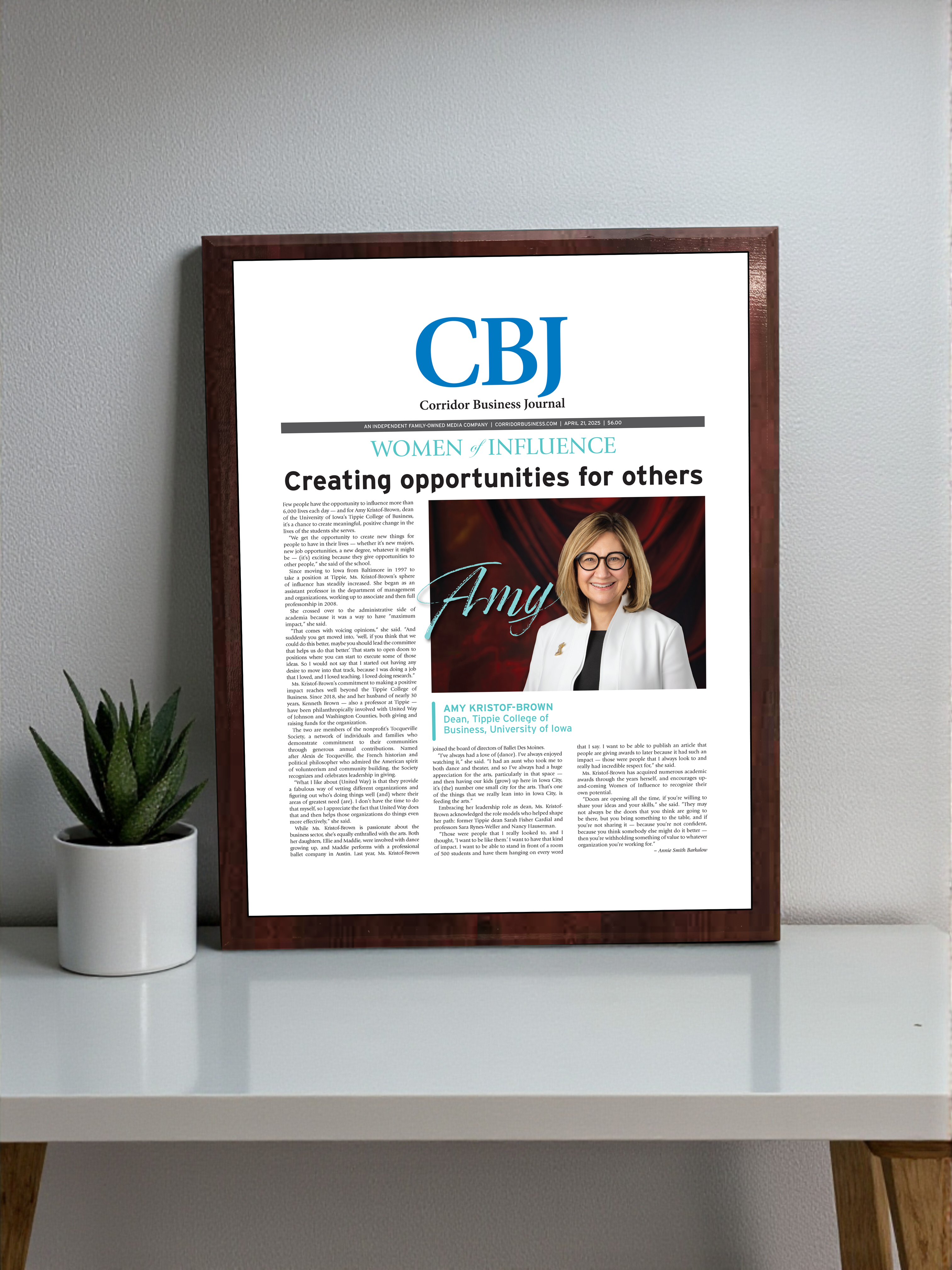 CBJ - Women of Influlence - Classic Plaque