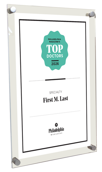 Philadelphia magazine Top Doctors - Acrylic Standoff Plaque