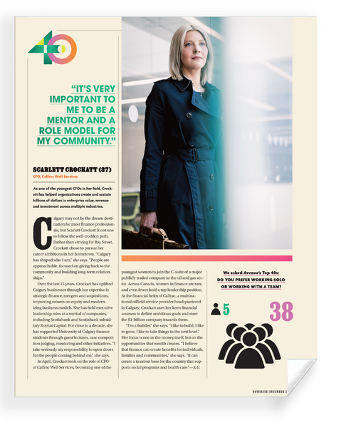 Avenue Magazine - Top 40 Under Forty Profiles - Archival Reprints