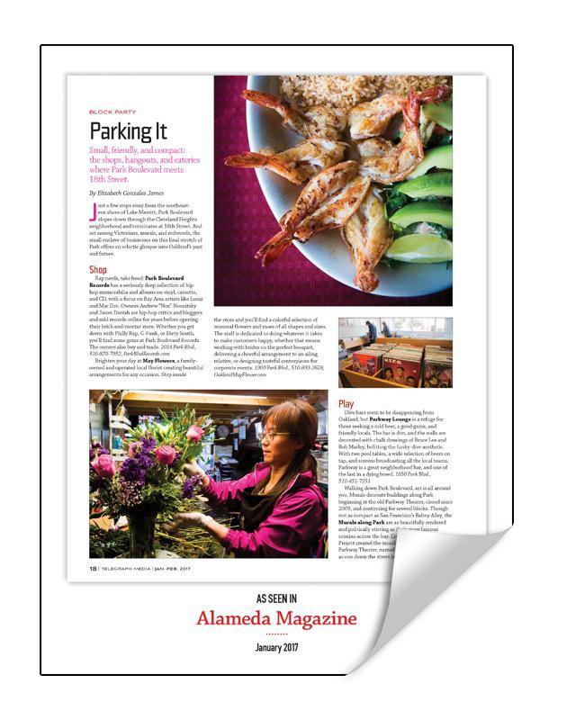 Alameda Magazine 1-Page Article Reprint by NewsKeepsake