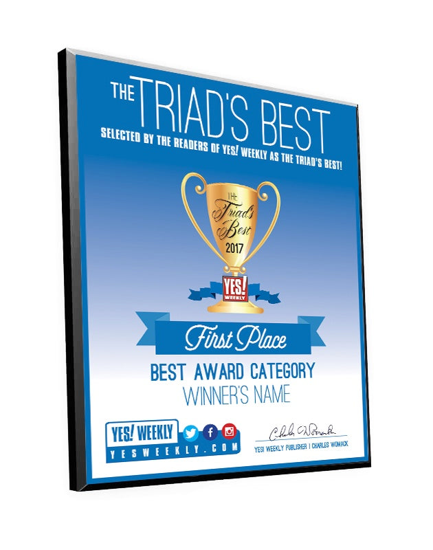“Triad’s Best” Award Plaque by NewsKeepsake