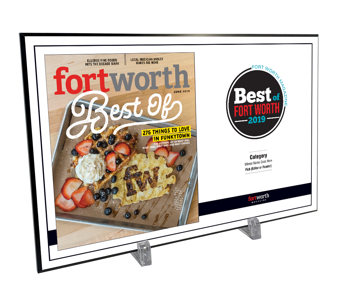 Fort Worth Magazine Best Of- Melamine Plaque - Cover & Award