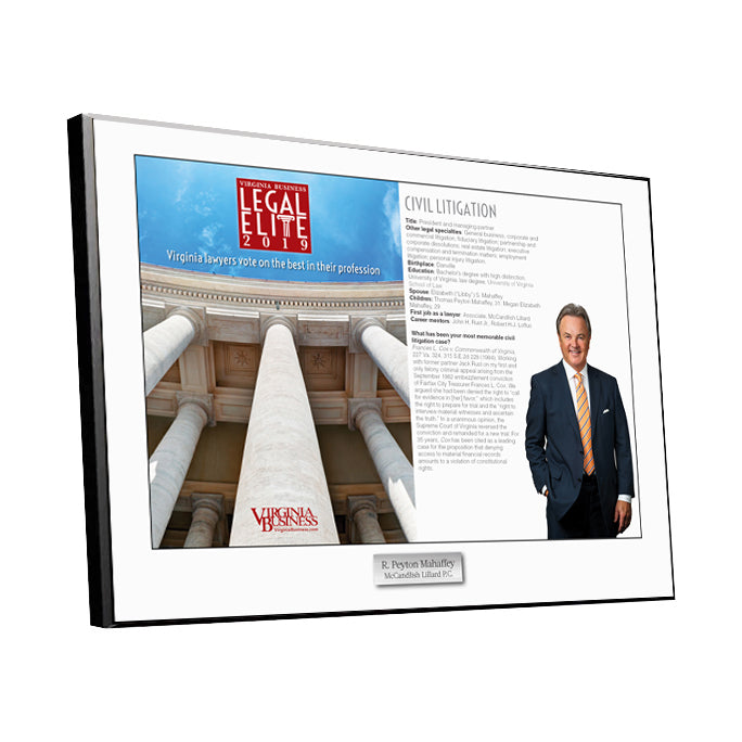 Legal Elite Cover / Article Plaque by NewsKeepsake