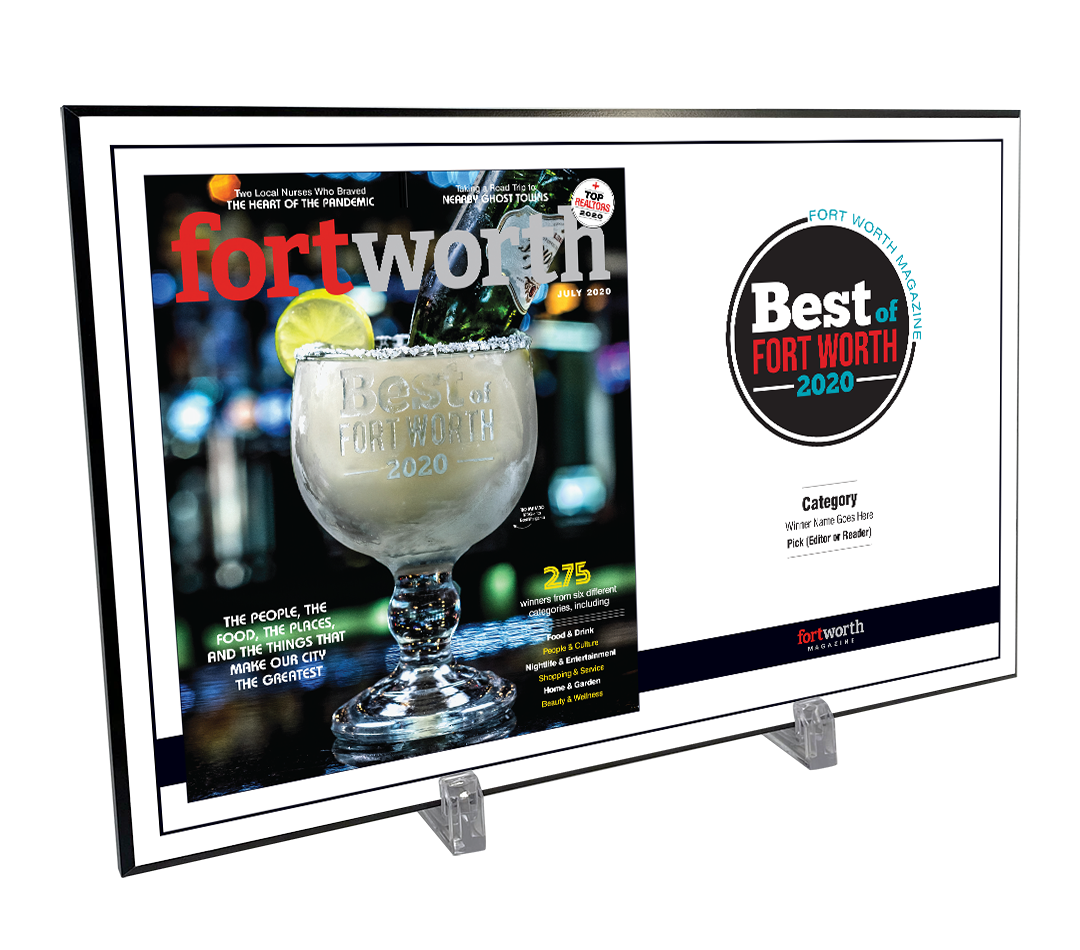 Fort Worth Magazine Best Of- Melamine Plaque - Cover & Award