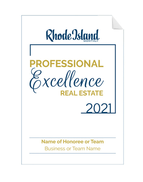 Professional Excellence in Real Estate Award Window Decals by NewsKeepsake