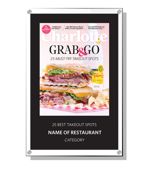 Charlotte Magazine 2021 Restaurants Award - Acrylic Standoff Plaque by NewsKeepsake