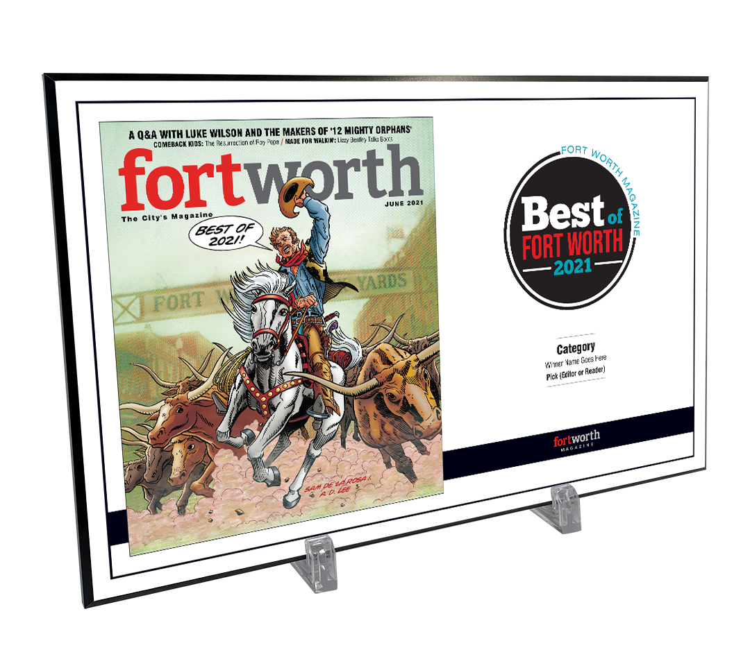 Fort Worth Magazine Best Of- Melamine Plaque - Cover & Award