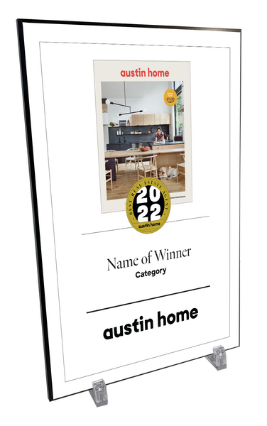 Austin Home "Best Real Estate Agents” Mounted Archival Award Plaque
