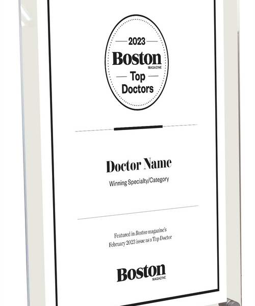 Boston Magazine Top Doctors Award - Acrylic Standoff Plaque