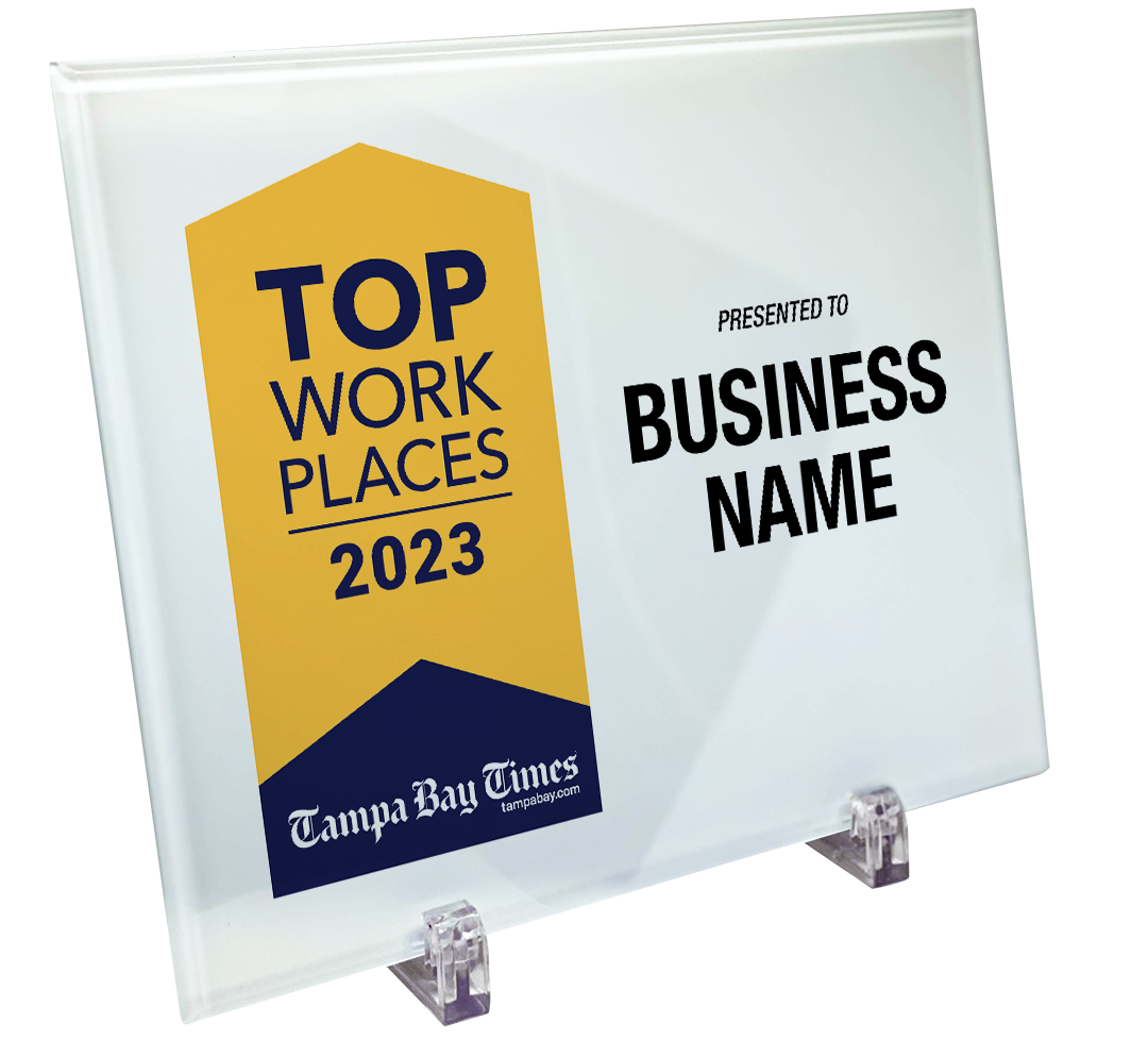 Tampa Bay Times Top Workplaces Award | Crystal Glass